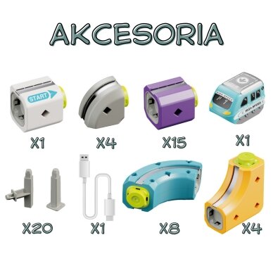 WOOPIE magnetinis traukinio bėgių konstruktorius su traukos efektu 54 vnt. 7 WOOPIE magnetinis traukinio bėgių konstruktorius su traukos efektu 54 vnt. 7