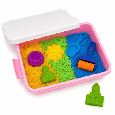 WOOPIE Kinetinio smėlio „Magic Castle“ rinkinys 22 vnt. lagamine 9