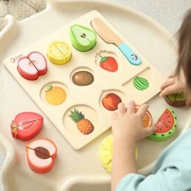 CLASSIC WORLD Montessori vaisių pjaustymo rinkinys su lipukais 20 vnt. 3 CLASSIC WORLD Montessori vaisių pjaustymo rinkinys su lipukais 20 vnt. 3