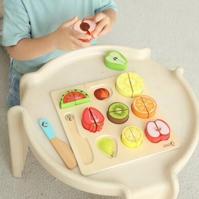CLASSIC WORLD Montessori vaisių pjaustymo rinkinys su lipukais 20 vnt. 5 CLASSIC WORLD Montessori vaisių pjaustymo rinkinys su lipukais 20 vnt. 5