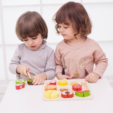CLASSIC WORLD Montessori vaisių pjaustymo rinkinys su lipukais 20 vnt. 7 CLASSIC WORLD Montessori vaisių pjaustymo rinkinys su lipukais 20 vnt. 7