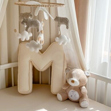 WOOPIE BABY 2-in-1 pliušinis meškiukas miegui su projektoriumi - 10 lopšinių 1