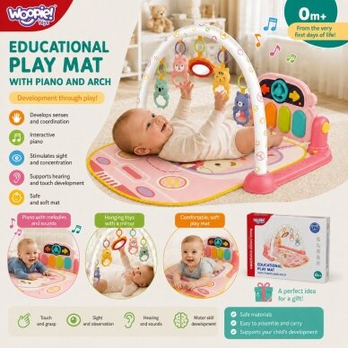 WOOPIE BABY Interaktyvus pianino žaidimų kilimėlis kūdikiams 3 in 1 3 WOOPIE BABY Interaktyvus pianino žaidimų kilimėlis kūdikiams 3 in 1 3