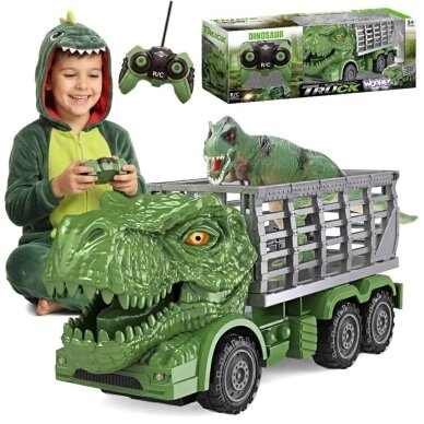 WOOPIE nuotoliniu būdu valdomas RC automobilis dinozauras žalias + figūrėlė WOOPIE nuotoliniu būdu valdomas RC automobilis dinozauras žalias + figūrėlė