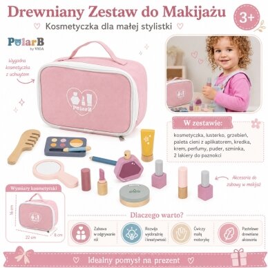 VIGA PolarB medinis makiažo rinkinys kosmetinėje 21