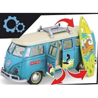 WOOPIE klasikinis „Surf Bus“ automobilis su šviesomis ir garsu, modelis 1:14 4 WOOPIE klasikinis „Surf Bus“ automobilis su šviesomis ir garsu, modelis 1:14 4