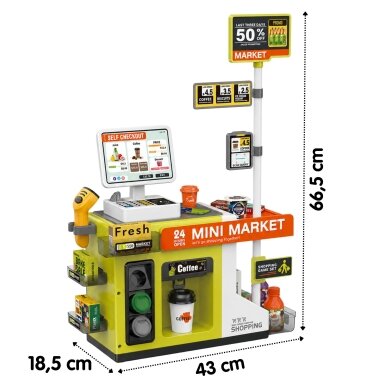 WOOPIE savitarnos kasos aparatas Mini Market Express su priedais 3