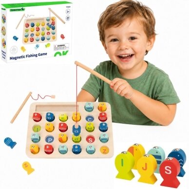 Tooky Toy medinis žaidimas „Žvejyba“ – raidžių mokymasis, 29 vnt. Tooky Toy medinis žaidimas „Žvejyba“ – raidžių mokymasis, 29 vnt.