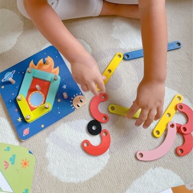 TOOKY TOY Medinė mozaika ir karoliukų vėrimo dėlionė 30 dalių 6 TOOKY TOY Medinė mozaika ir karoliukų vėrimo dėlionė 30 dalių 6