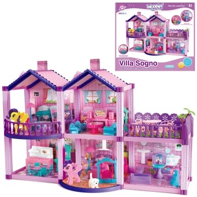 WOOPIE ponių lėlių namelis PONY FANTASY VILLA 120 vnt. WOOPIE ponių lėlių namelis PONY FANTASY VILLA 120 vnt.