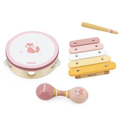 VIGA PolarB rožinis muzikos instrumentų rinkinys 6 VIGA PolarB rožinis muzikos instrumentų rinkinys 6