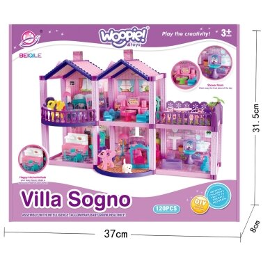 WOOPIE ponių lėlių namelis PONY FANTASY VILLA 120 vnt. 4