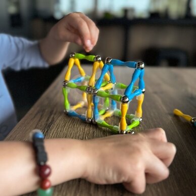 WOOPIE magnetinės konstrukcinės kaladėlės 3D 128 vnt. XXL 1