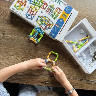 WOOPIE magnetinės konstrukcinės kaladėlės 3D 128 vnt. XXL 2 WOOPIE magnetinės konstrukcinės kaladėlės 3D 128 vnt. XXL 2