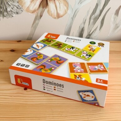 VIGA edukaciniai mediniai domino kaladėlių „Ūkis“ 28 vnt. Montessori 7 VIGA edukaciniai mediniai domino kaladėlių „Ūkis“ 28 vnt. Montessori 7