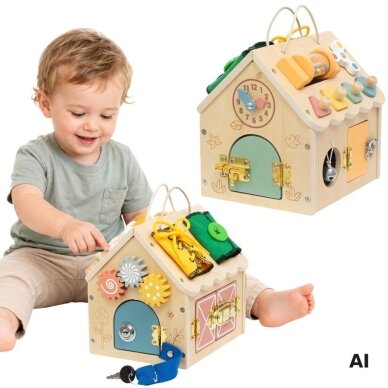 TOOKY TOY Medinis manipuliacinis namelis