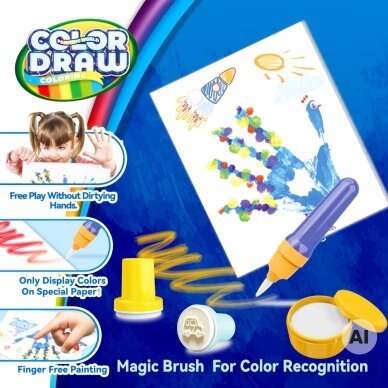 WOOPIE Magic Brush kūrybinis rinkinys piešimui su antspaudais vaikams 3+ 9 WOOPIE Magic Brush kūrybinis rinkinys piešimui su antspaudais vaikams 3+ 9