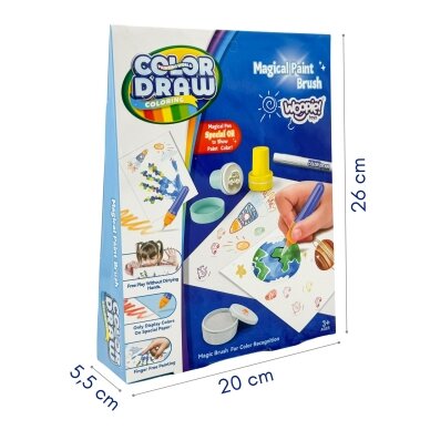 WOOPIE Magic Brush kūrybinis rinkinys piešimui su antspaudais vaikams 3+ 12 WOOPIE Magic Brush kūrybinis rinkinys piešimui su antspaudais vaikams 3+ 12