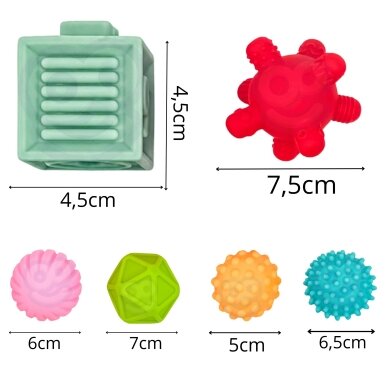 WOOPIE BABY Minkštos sensorinės kaladėlės 23 vnt. 4 WOOPIE BABY Minkštos sensorinės kaladėlės 23 vnt. 4