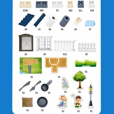 WOOPIE DIY statybos rinkinys konstravimui iš plytelių Svajonių namo rezidencija 603 vnt. 3 WOOPIE DIY statybos rinkinys konstravimui iš plytelių Svajonių namo rezidencija 603 vnt. 3