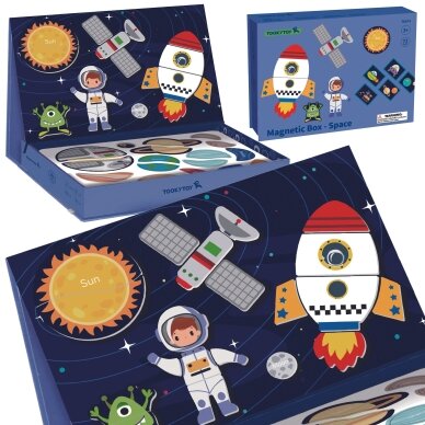 TOOKY TOY Magnetinė dėlionė Montessori edukacinė dėžutė Kosmosas 72 vnt. 7 TOOKY TOY Magnetinė dėlionė Montessori edukacinė dėžutė Kosmosas 72 vnt. 7