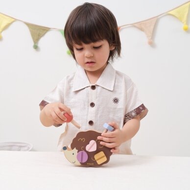 VIGA PolarB medinis konstravimo žaislas „Ežiukas“ su Montessori varžtais 1 VIGA PolarB medinis konstravimo žaislas „Ežiukas“ su Montessori varžtais 1