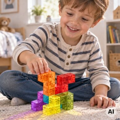 Woopie magnetinė Tetris 3D konstravimo dėlionė 1 Woopie magnetinė Tetris 3D konstravimo dėlionė 1
