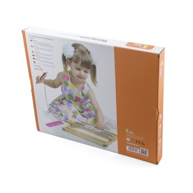 VIGA medinės staklės audimo dirbtuvėms Montessori audimo rinkinys 10 VIGA medinės staklės audimo dirbtuvėms Montessori audimo rinkinys 10