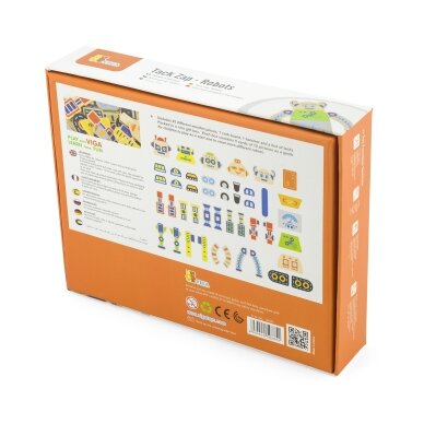 VIGA medinė vinukų mozaika 45 dalių Montessori 14