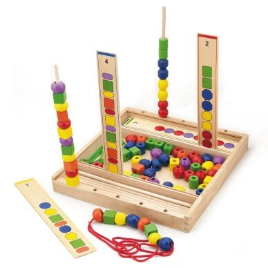 VIGA medinis edukacinis žaidimas „Loginiai karoliukai“ 104 dalių Montessori 6 VIGA medinis edukacinis žaidimas „Loginiai karoliukai“ 104 dalių Montessori 6