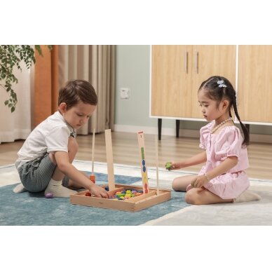 VIGA medinis edukacinis žaidimas „Loginiai karoliukai“ 104 dalių Montessori 3 VIGA medinis edukacinis žaidimas „Loginiai karoliukai“ 104 dalių Montessori 3