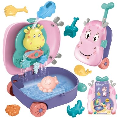 WOOPIE 3 viename smėlio dėžės rinkinys: elniuko lagaminas + vandens žaislas WOOPIE 3 viename smėlio dėžės rinkinys: elniuko lagaminas + vandens žaislas