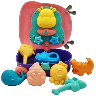WOOPIE 3 viename smėlio dėžės rinkinys: elniuko lagaminas + vandens žaislas 1 WOOPIE 3 viename smėlio dėžės rinkinys: elniuko lagaminas + vandens žaislas 1