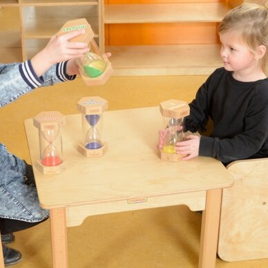 MASTERKIDZ Smėlio laikrodžių rinkinys – laiko pažinimui 3