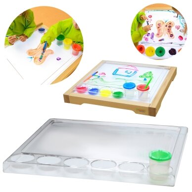 MASTERKIDZ Montessori kvadratinis tapybos padėklas