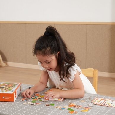 VIGA medinė ūkio vinių mozaika Montessori kamštinė lenta 4