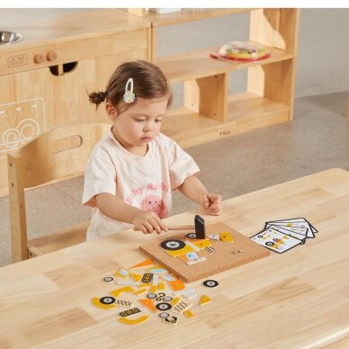 VIGA medinis kalimo žaislas „Statybinės transporto priemonės“ 45 dalių Montessori 5 VIGA medinis kalimo žaislas „Statybinės transporto priemonės“ 45 dalių Montessori 5