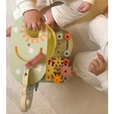 WOOPIE GREEN Montessori 4-in-1 kamuoliukų takelio veiklų medis FSC 4