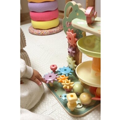 WOOPIE GREEN Montessori 4-in-1 kamuoliukų takelio veiklų medis FSC 5 WOOPIE GREEN Montessori 4-in-1 kamuoliukų takelio veiklų medis FSC 5