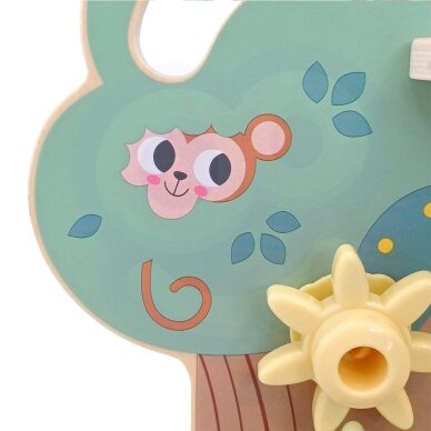 WOOPIE GREEN Montessori 4-in-1 kamuoliukų takelio veiklų medis FSC 8 WOOPIE GREEN Montessori 4-in-1 kamuoliukų takelio veiklų medis FSC 8