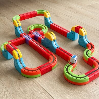WOOPIE Magic Cube Train konstravimo blokeliai Anti-Gravity magnetinė trasa 68 vnt. 4