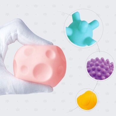 WOOPIE BABY Sensoriniai spaudžiami kamuoliukai, 6 vnt. 6
