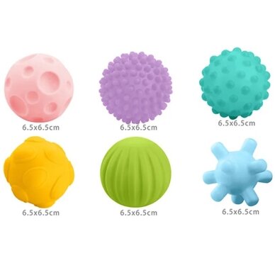 WOOPIE BABY Sensoriniai spaudžiami kamuoliukai, 6 vnt. 9 WOOPIE BABY Sensoriniai spaudžiami kamuoliukai, 6 vnt. 9