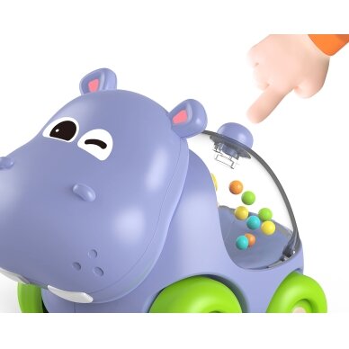 WOOPIE BABY Barškantis automobiliukas Hipopotamas 2 WOOPIE BABY Barškantis automobiliukas Hipopotamas 2