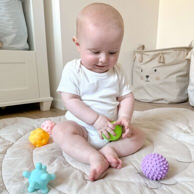 WOOPIE BABY Sensoriniai spaudžiami kamuoliukai, 6 vnt. 2