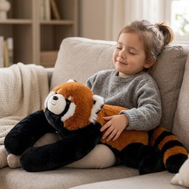 WOOPIE pasunkintas pliušinis žaislas raudonoji panda, antistresinis sensorinis sunkus meškiukas 65cm 2500g 4 WOOPIE pasunkintas pliušinis žaislas raudonoji panda, antistresinis sensorinis sunkus meškiukas 65cm 2500g 4