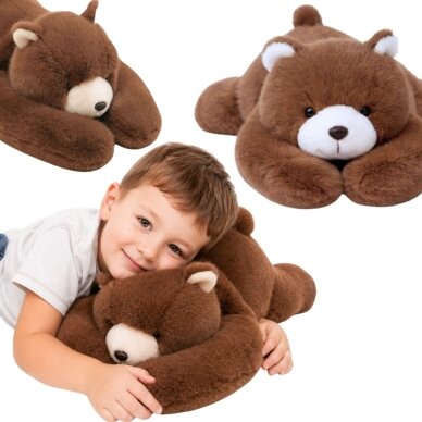 WOOPIE svertinis pliušinis meškiukas anti-streso sensorinis sunkus meškinas glėbio žaislas 65cm 2500g WOOPIE svertinis pliušinis meškiukas anti-streso sensorinis sunkus meškinas glėbio žaislas 65cm 2500g