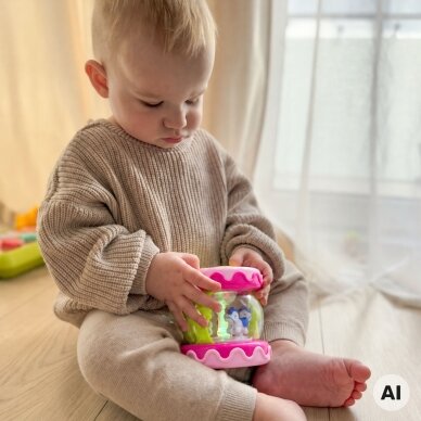 WOOPIE BABY Rožinis būgnelis su muzikine dėžute ir projektoriumi 3-in-1 muzikinis žaislas kūdikiams + volas mokymuisi ropoti 1 WOOPIE BABY Rožinis būgnelis su muzikine dėžute ir projektoriumi 3-in-1 muzikinis žaislas kūdikiams + volas mokymuisi ropoti 1