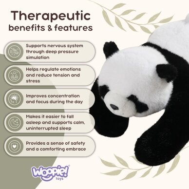 WOOPIE Panda svertinis sensorinis pliušinis žaislas 1kg 5