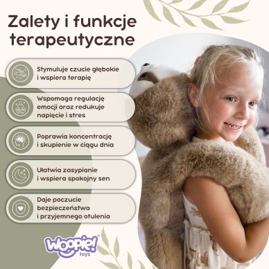 WOOPIE tinginio sensorinis sveriamas pliušinis žaislas 1 kg 5 WOOPIE tinginio sensorinis sveriamas pliušinis žaislas 1 kg 5
